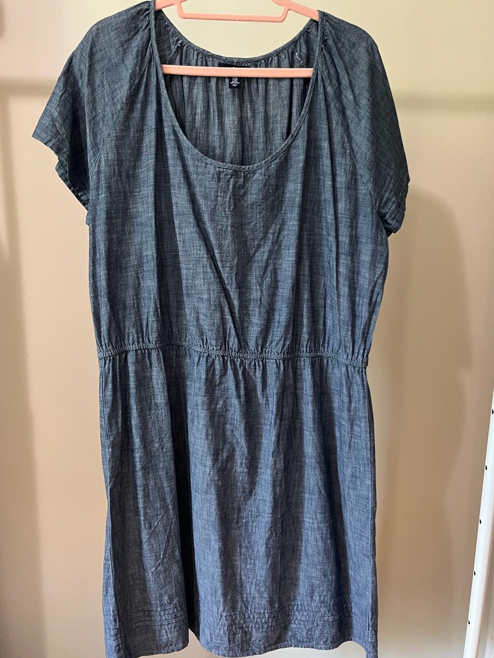 GAP Casual Chambray Scoop Neck Dress